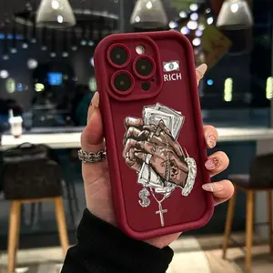 Hip Hop Money Rich Phone Case for iPhone 17 Pro Max 16 E 15 14 Plus 13 12 11 Pro Max & Samsung S21S22 S23 S24 S25 S26 Ultra Plus, Aesthetic Matte Shockproof Protective Case for Men, Perfect Gift