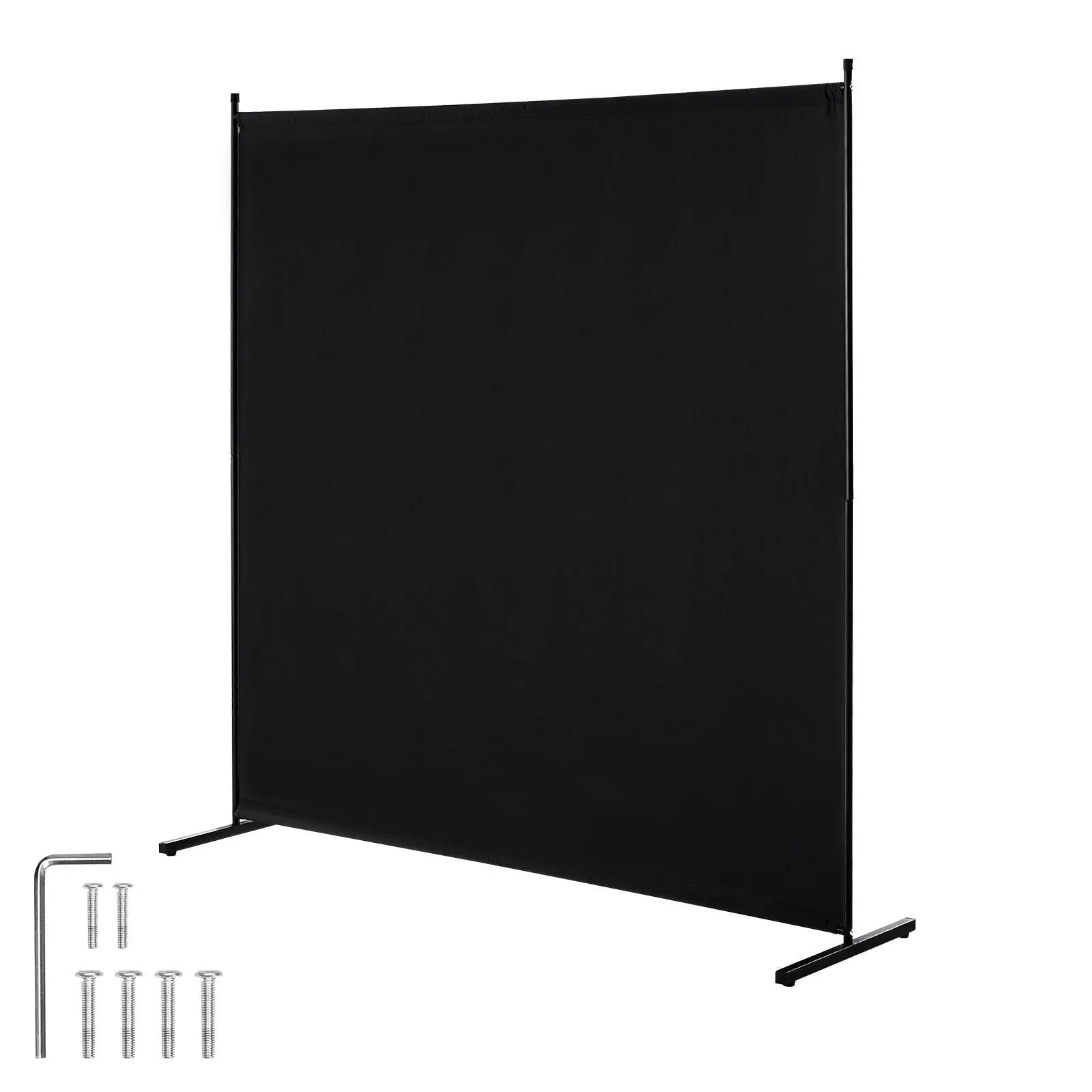 【DealsForYouDays】VEVOR Room Divider Single Panel Room Divider6FT Privacy Screen IndoorPartition Divider for Room SeparationFreestanding Room Divider Panel for OfficeBedroomBlack