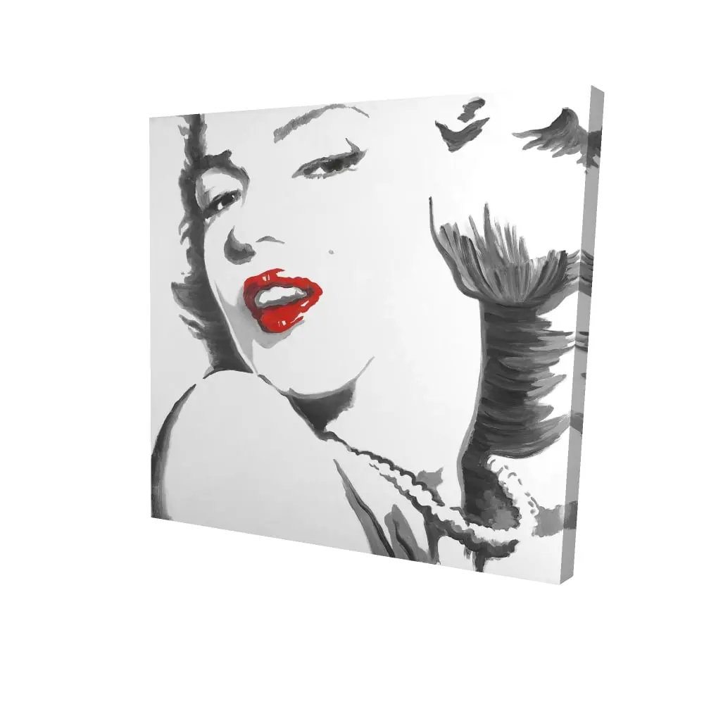 Begin Home Decor 2080-2424-FI20 24 x 24 in. Marilyn Monroe Outline Canvas - Retro Fashion Home Decor