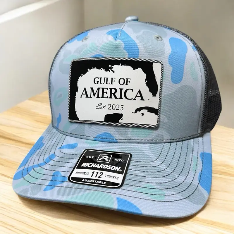 Gulf of America Patch on Richardson 112 SnapBack Cap trucker hat