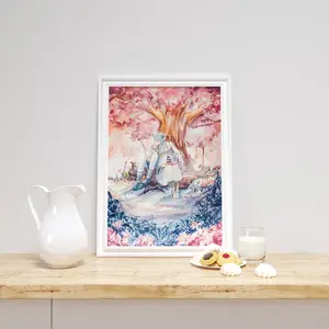 Anime Poster - Frieren and Himmel, Watercolor, Wall Art, Home Decor