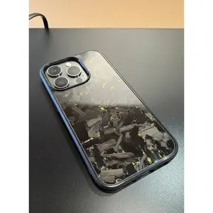 IPhone 15 Pro Forged Carbon Phone Case With Gold Flakes