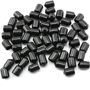 60PCS 3/8" Black Rubber Screw Thread Protectors Round Dust Protective End Cap Cover for 3/8 Inch Screws and Bolts