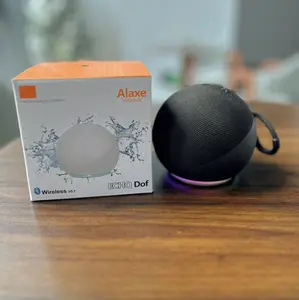 2025 Like-New Vibrant sounding Alaxe speaker, Great for bedrooms, dining rooms and offices, Charcoal alexa speaker echo dot