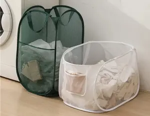 2PCS，Closet storage baskets, mesh laundry baskets, foldable bathroom laundry baskets, and multi-purpose storage baskets—essential storage solutions for homes, rental properties, schools, and offices. Perfect for Easter,mother'sdaygift