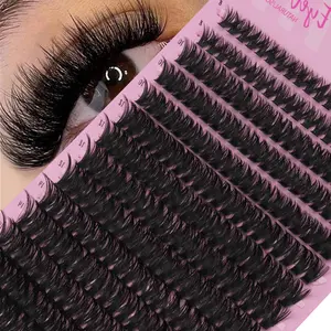 14 Pairs 3D Voluminous False Eyelashes Set, Natural Lash Extension Kit, 60D D Curl, Mixed Lengths 8-16mm, DIY Makeup, Beginner Friendly