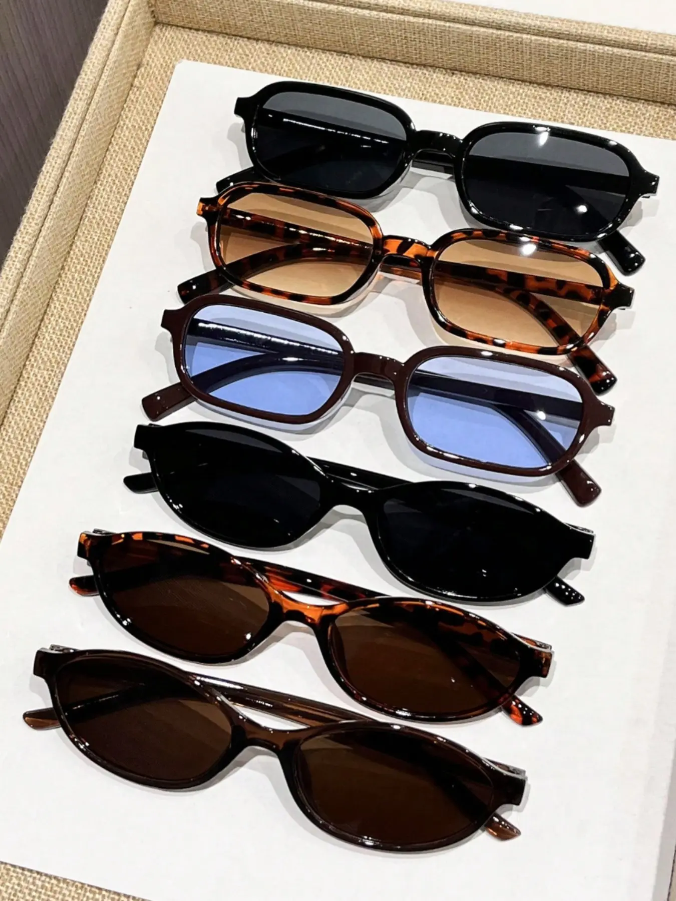 Unisex Cat Eye Sunglasses Set, Vintage Casual Fashion, 6 Pairs, Perfect for Summer Holidays, Beach Travel, Daily Street Style, Vintage Trendy Sunglasses, Street Style Shades