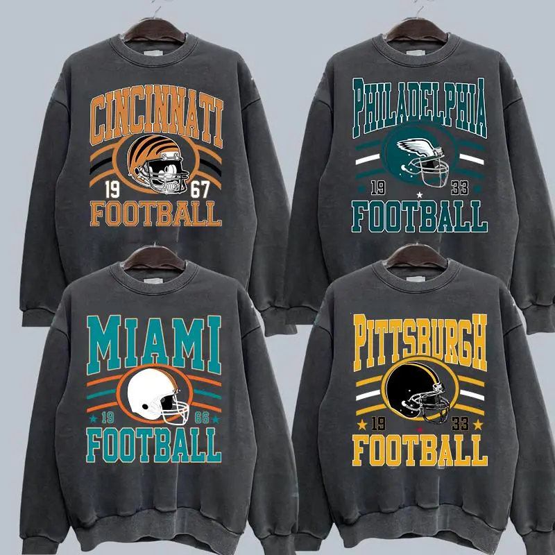 Vintage Team Football Oversized 90s Dark Heather Sweatshirt, Hometown Football Sweatshirt, Football Thowback Vintage All Teams Sweatshirt, Vintage Graphic Tees, Sport Graphic Shirts, Unisex Sweatshirts - AG