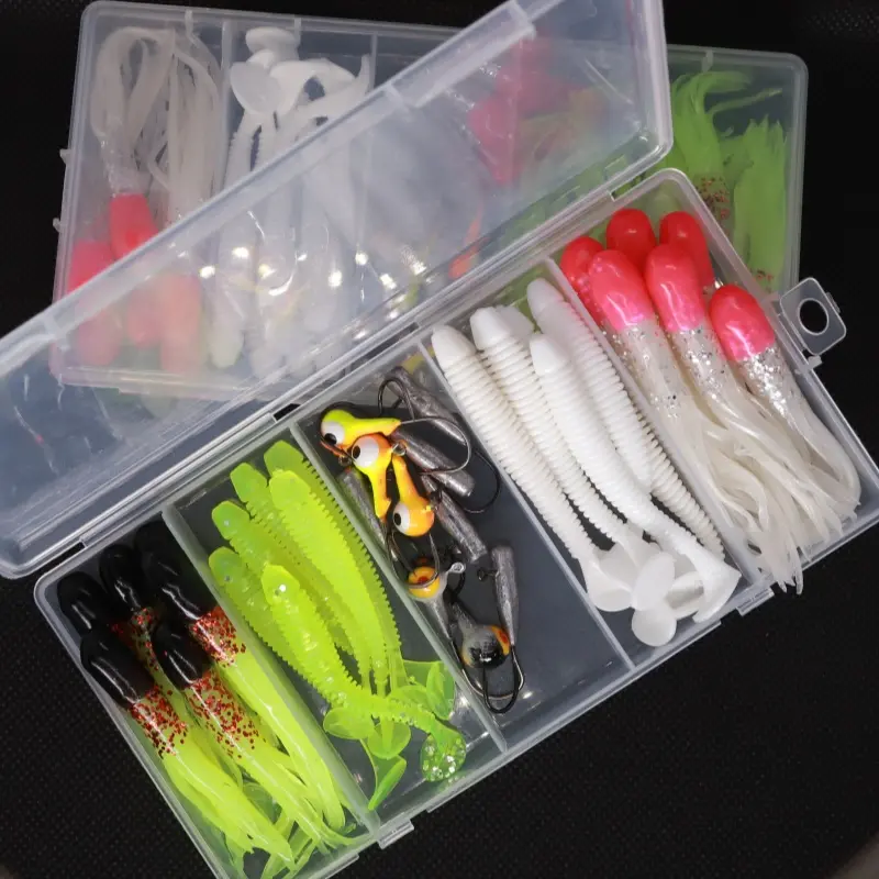Ultimate Saltwater Combo: 29 Lures + 10 Hooks w/ Slow-Jig & Spiral Tails - Conquer Reef, Surf & Deep