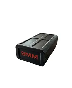 9mm Stackable Sliding Tray Ammo Container 50 Rounds Compact Dual Locking Mechanism EDC Range Day 3D Printed Secure Closure