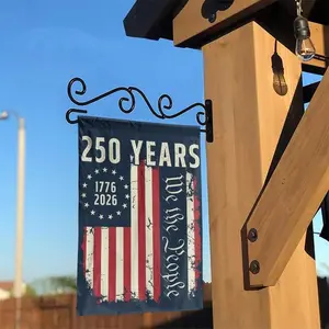 We The People Garden Flag _ 250th Anniversary 1776-2026 Vintage USA Flag Design _ Double Sided Weather-Resistant Polyester _ Patriotic Yard Decor Gift