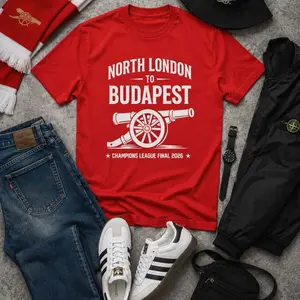 Champions League Tee, North London Football Shirt, Away Day Fan Gift 7X1