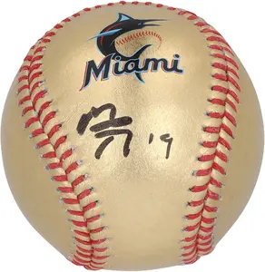 Matthew Tkachuk Florida Panthers Autographed Miami Marlins Gold Baseball - NHL Auctions Exclusive - Fanatics Authentic Certified