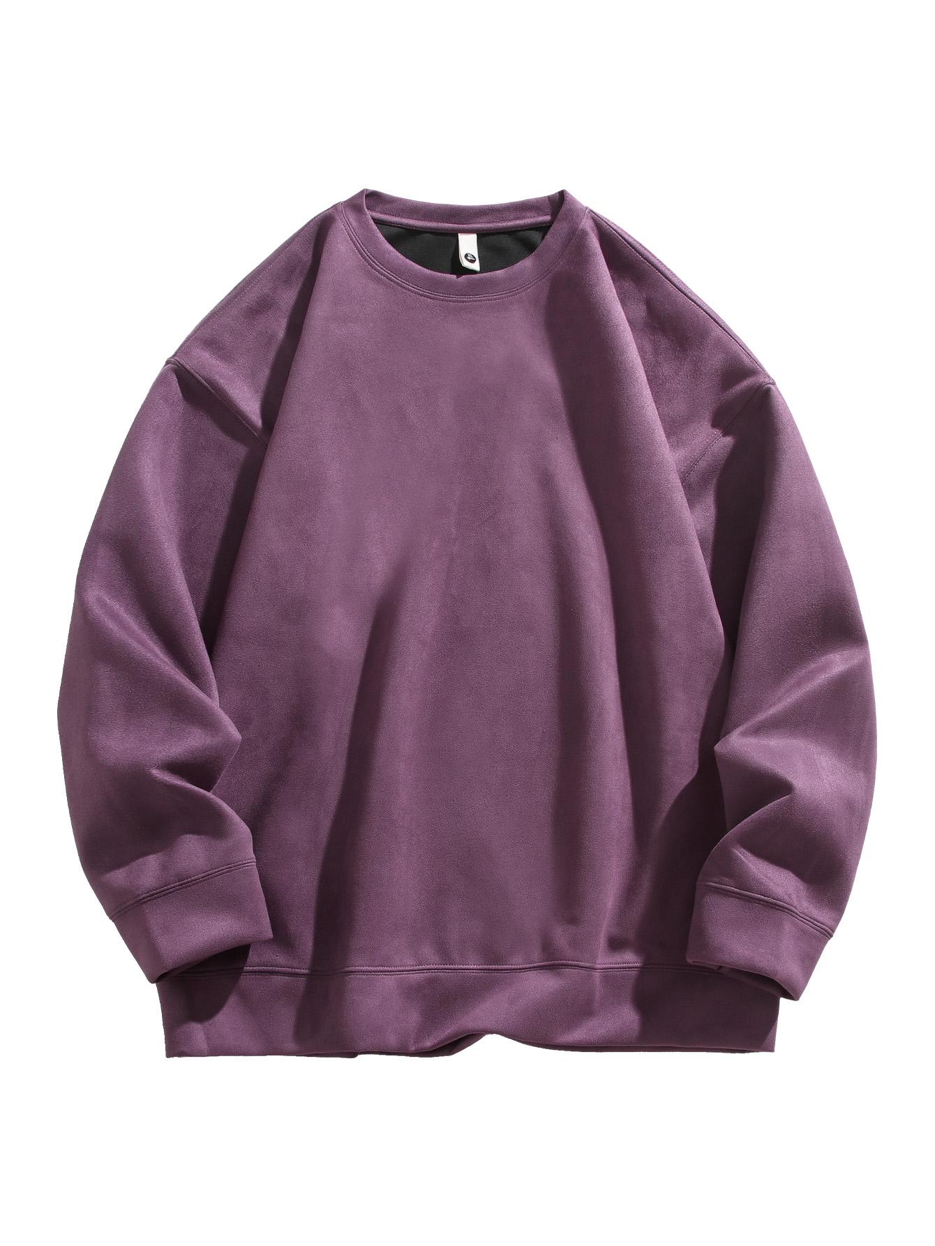 CCCMAI Men's Crewneck Sweatshirts, Long Sleeve Thermal Pullover Tops, Regular Fit Long Sleeve Round Neck Pullover for Spring Fall, Crewneck Top Menswear Casual Classic Stylish