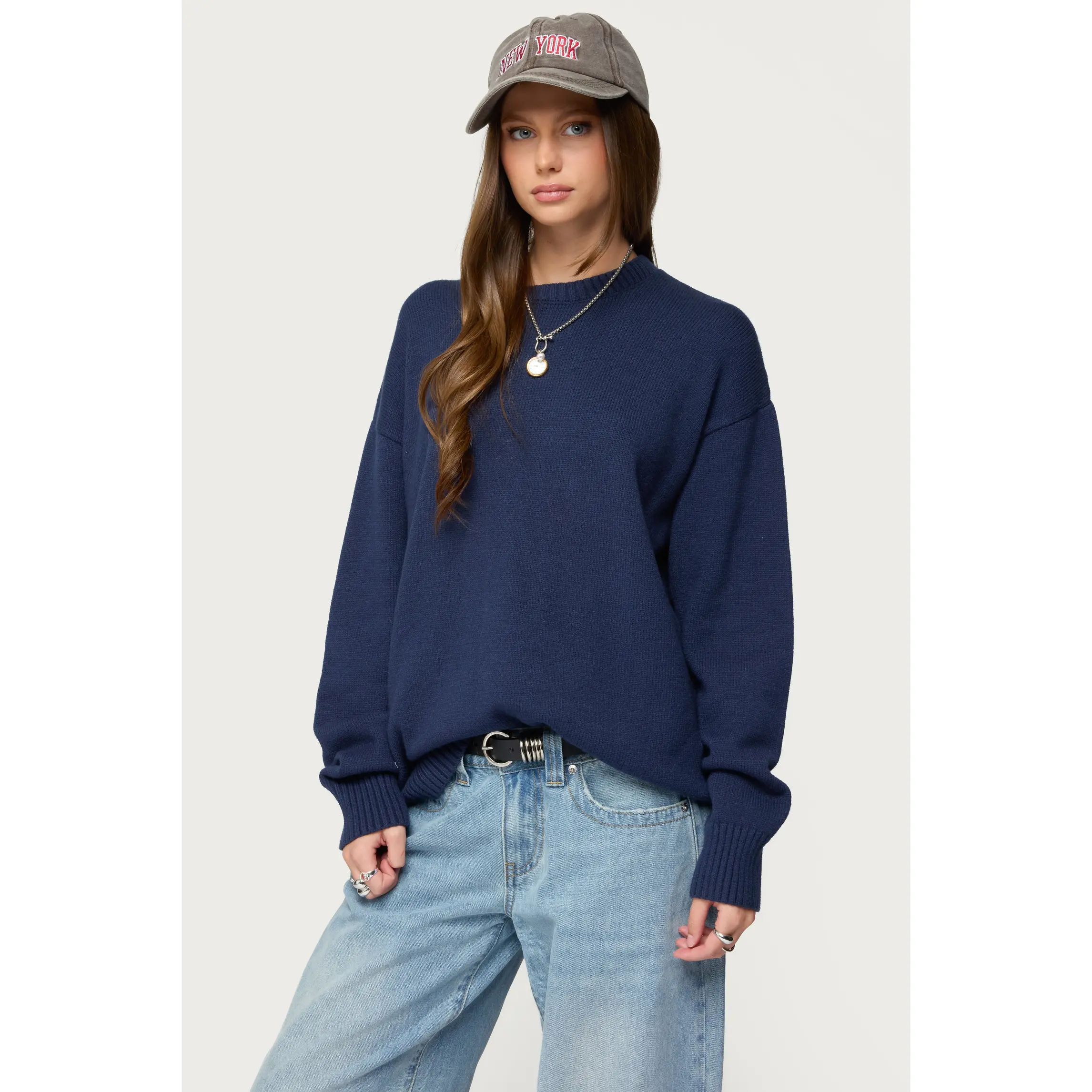 Priscila Oversized Crewneck Sweater