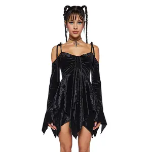 F is For Fairies Handkerchief Dress - Black Velvet