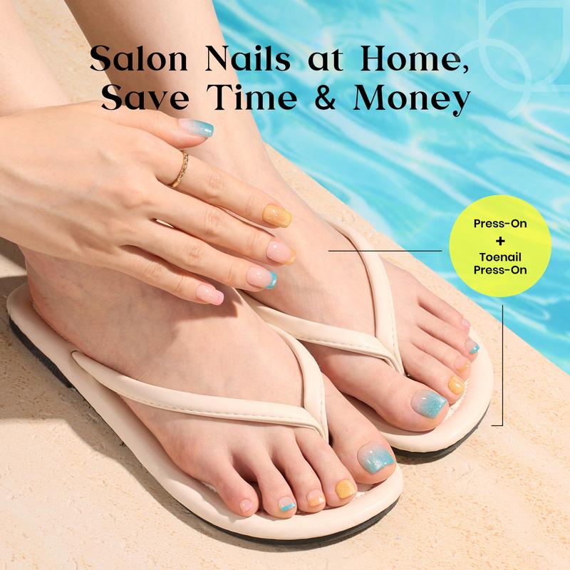 Beetles X Press Plus Nail Tips Kit - Toe Nail Finge Nail French Tip Pink Brown Short Square Almond Shape Natural Acrylic Nail Tips for Effortless Beauty & DIY Manicures - Frenchtipnails Fall Nail Halloween Nail Black Friday Winter Nail Christmas Gift