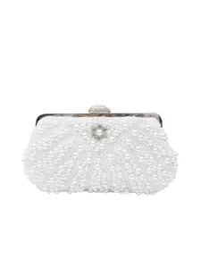 Women's Pearl Evening Handbag, Elegant Pearl Design, Elegant Winter Clutch Bags,Valentine's Day Women's Elegant Handbag,Decorated Bag,Perfect for Weddings and Parties, Fashionable Handbag, Stylish Party Bag,Gifts for Her, Embellished Clutch