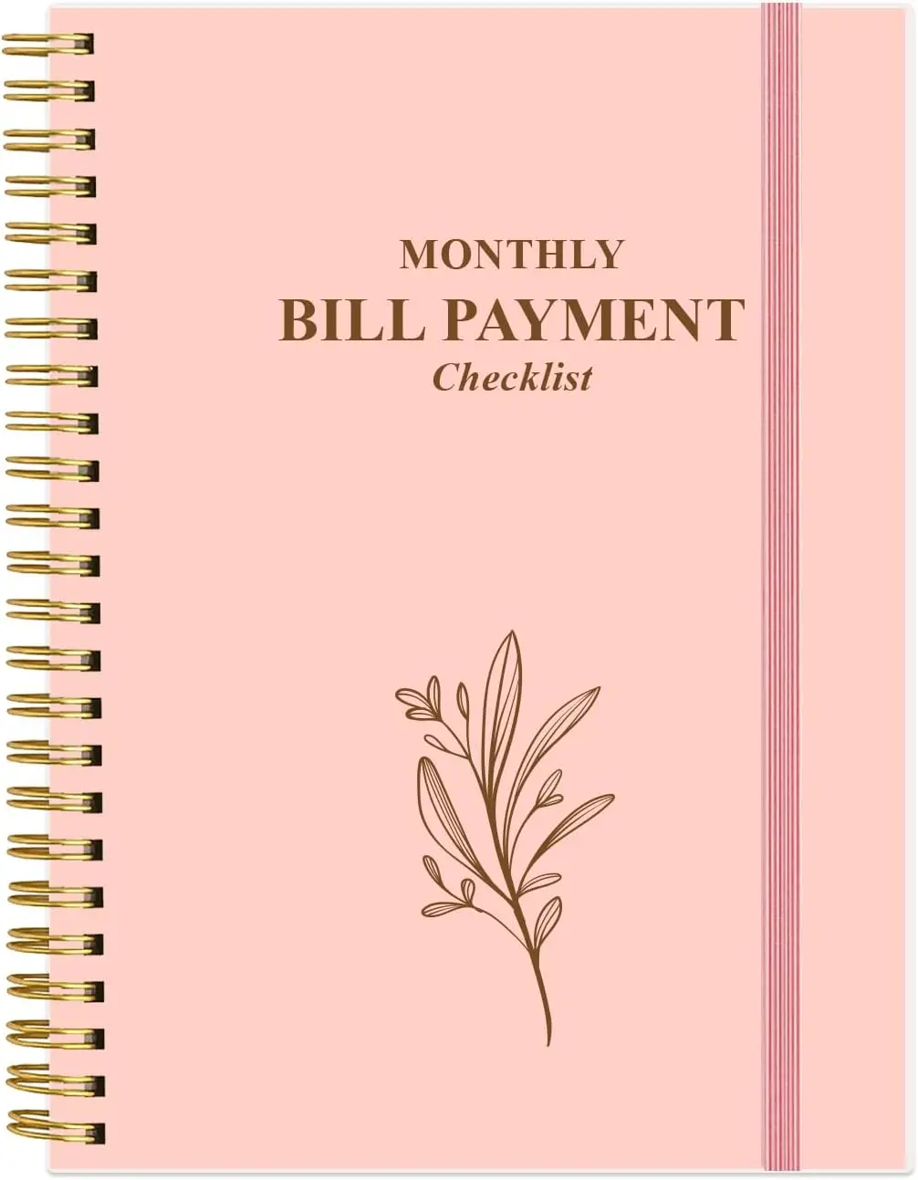 Monthly Bill Payment Checklist - Monthly Bill Organizer & Planner for Personal Budgeting Financial, Bill Payment  Notebook, 5.8" x 8.5", Pink