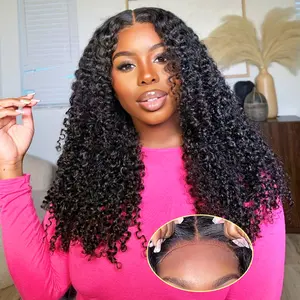 MORE FACE Wear And Go Glueless Wig 7x5 HD Pre-Cut Kinky Curly Wig Human Hair Quick Install Ready To Wear Curly Wigs Lace Front