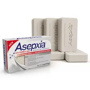Asepxia Acne Treatment Bar Soap with Baking Soda | Face Wash, Deep Cleansing, Natural Extracts, Gentle Daily Use, 1.8% Salicylic Acid for Pimples & Blackheads, 4 Oz, 5-Pack