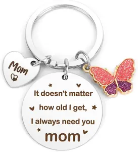 Valentines Gifts for Mom from Daughter Son The Best Mom Birthday Mother's Day Gift Ideas Cute Keychain Present for Mother Bonus Step Mama Keyring Gift for Eeaster Stuff Christmas Thanksgiving Clear Couple Keychain