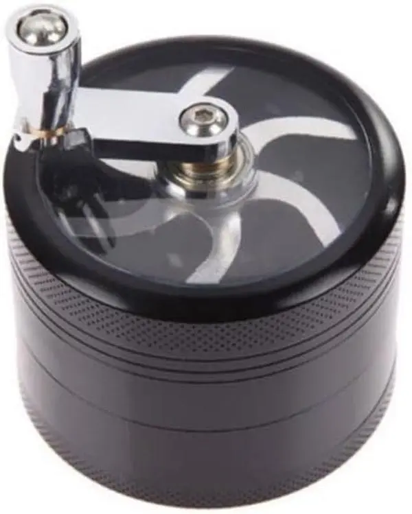 1.5 Inche Hand Seasoning Spice Cracker Crusher Grinder with Handle(Black)