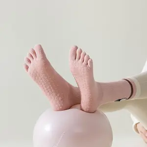 🐾 Cute Cat Five Toe Pilates Princess Socks | Non-Slip Sticky Grip Socks for Yoga & Barre ✨ Aesthetic Wellness & Fitness Must-Haves Athletic Women's