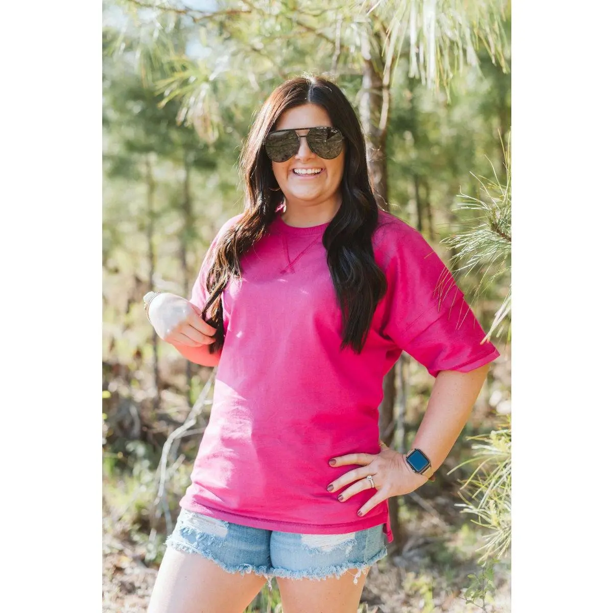 Magenta Soft Tuck Top