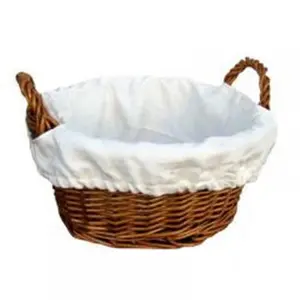 Cheung UW-9700L-RD 10 in.Willow Round Basket - Lined