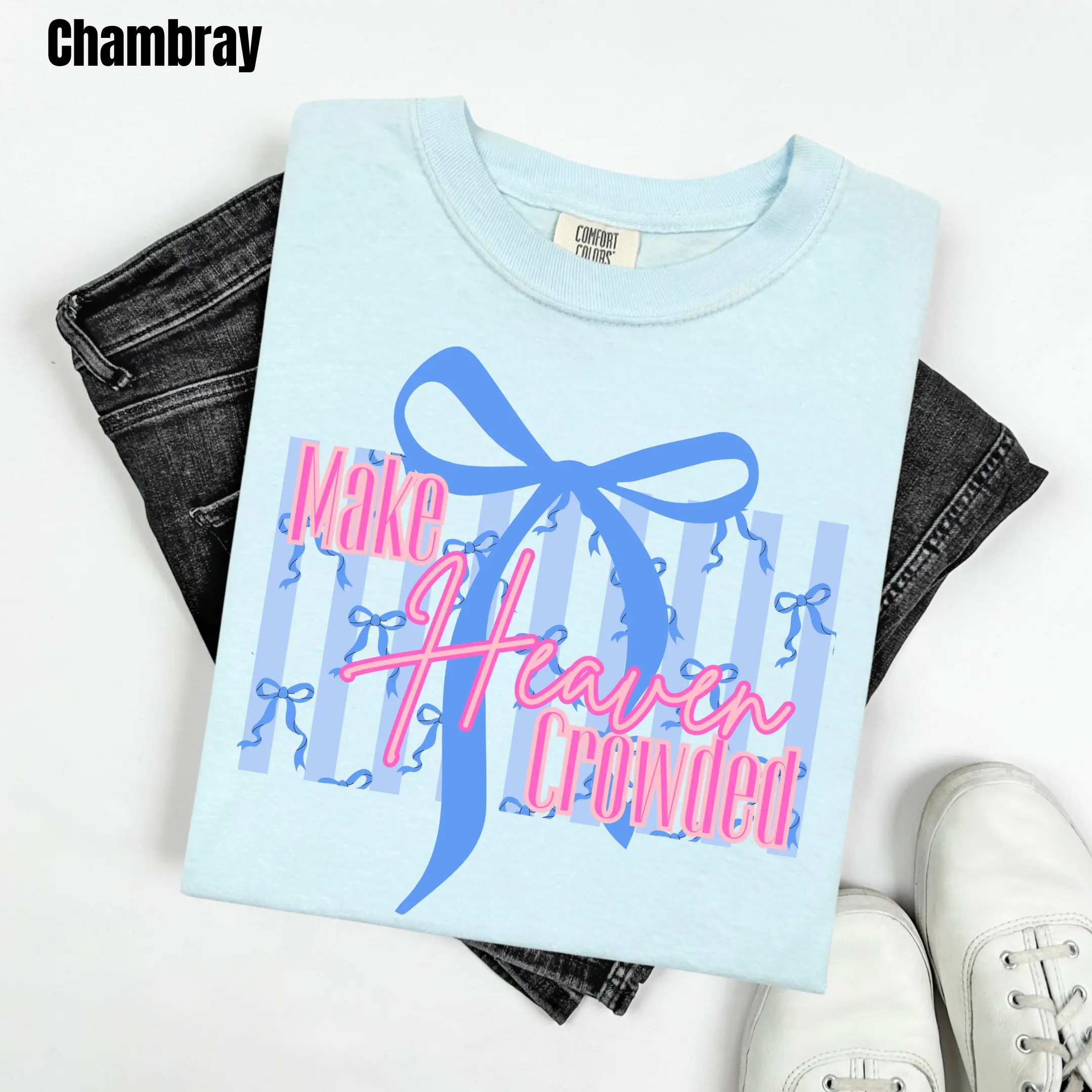 Ribbon Make Heaven Crowded Comfort Colors T-Shirt 'BFNLB'