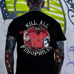 Kill All Pedo Print Cotton T-Shirts, Sweatshirt and Hoodie – Strong Statement Graphic Tee With Bold Letter Print, Casual Streetwear Style For Men And Women