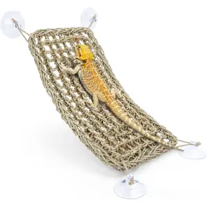 Reptile Lounger Hammock for Lizards & Snakes - Durable Mesh Climbing Platform - 16'' x 8'' Rectangle Reptile Bed - Breathable & Easy to Clean - Habitat Accessory for Gecko & Tortoise cat exercise wheel tokay  gecko  enclosure critter  trail  cage