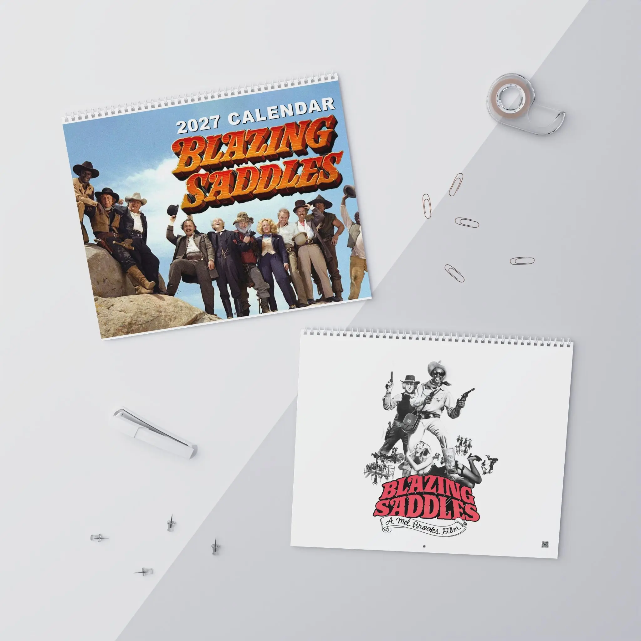 Blazing Saddles 2027 Calendar - Official Movie Merchandise with Iconic Characters and Scenes - Perfect for Fans and Collectors