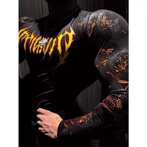 Fitness Compression Long Sleeve Tight-fitting Clothes Elastic Quick-drying Sports Running Shaping Training Clothes Couple sweatshirts