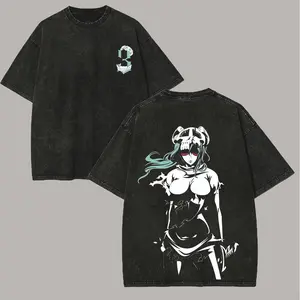 Men's Unisex Bleach Nel Tu Printed Short Sleeve Washed T-Shirt