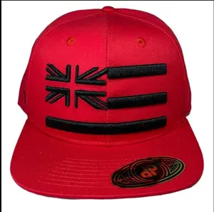 ANXD Black Hawaiian Flag 3D Red Snapback | 58cm Adjustable