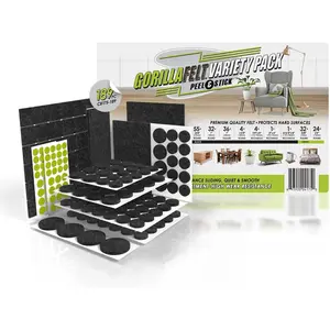 Gorilla Felt Furniture Pads (189  Variety Pack)  Furniture Pads & Chair  Floor Protectors for Hardwood Floors & Hard Surfaces