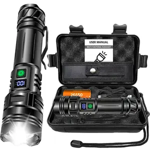 High-Lumen LED Flashlight, Adjustable Beam Focus, Durable Aluminum Alloy Body, USB-C Rechargeable, Portable Pen Clip Design