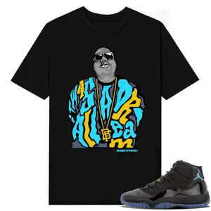 Unisex T-shirt To Match Sneakers Jordan 11 Retro Gamma - Biggie-All-A-Dream. 100% Cotton for Casual Wear. Comfortable Summer Unisex T-Shirt to match Jordan Sneaker. Streetwear Style. urban outfitters