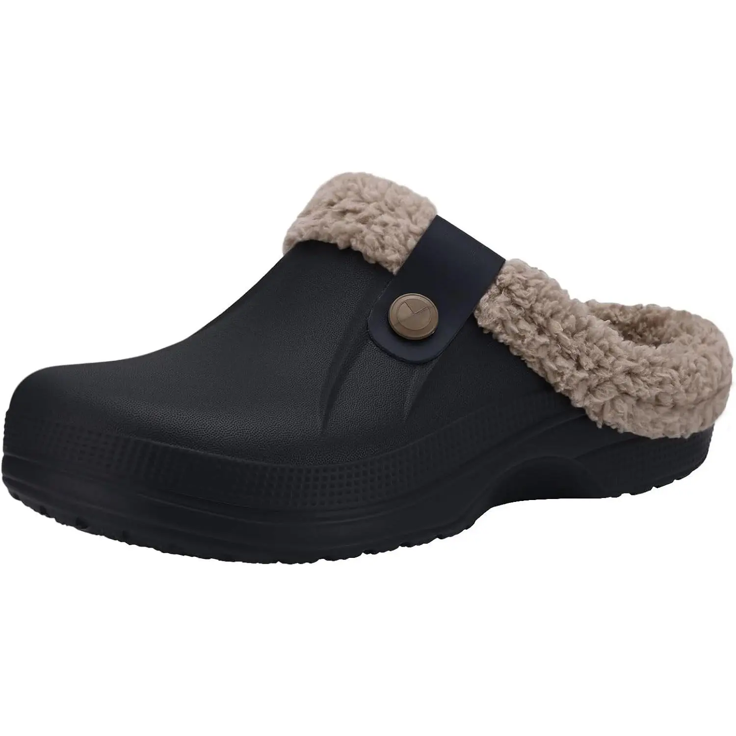 Classic Fur Lined Clogs Waterproof Winter Fuzzy Slippers for Women Men Indoor and OutdoorGift.