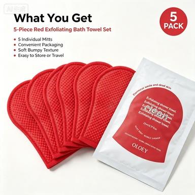 Magic Exfoliating Reusable Bath Mitt - Dead Skin Removal, Bubble Scrub, Bumpy Surface for Chicken Skin & Rough Texture, Deep Clean in Shower, Multiple Packs Option, Reusable Mitt