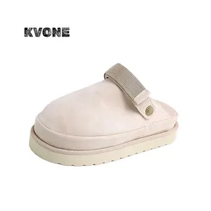 KVONE Women's Mules clogs, one-step slip-on thick-soled slippers. The sole is relatively hard with good wear resistance, providing good support and stability. The PU leather upper is dirt-resistant and can be worn all year round sandals  Footwear Girl