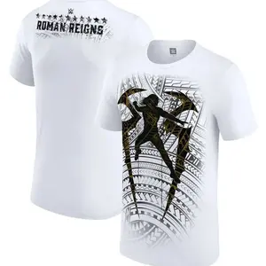 Roman Reigns Tribal Chief Silhouette Samoan Tattoo Pattern WWE Oversized Tee Unisex Men Women Streetwear Casual Summer Gym Sport Wrestling Fan Merch Comfortable 7PW