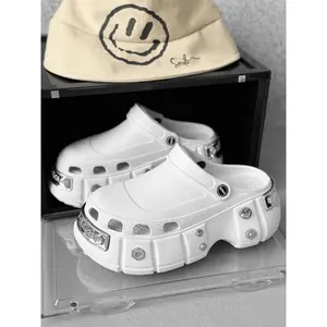 Unisex Punk Style Clogs, Fashionable Thick Sole Slippers for Indoor Outdoor Wear, Trendy All-match Slippers for Daily Wear, Walking Shoes