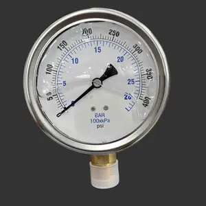 Premium Liquid-Filled Pressure Gauge – 400 PSI, 1/2" Bottom Mount (Part # 1002G.4K)