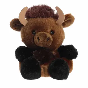 Palm Pals Adorable Billy Bison 5 inch Brown Mini Soft Plush Collectable Stuffed Animal