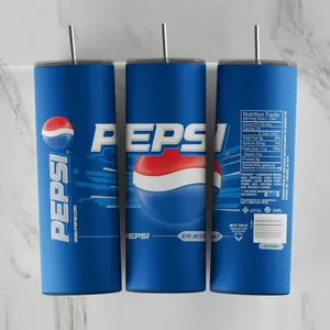 Classic Pepsi 20oz & 40oz Skinny Tumbler with Straw – Blue Soda Can Design | Insulated Travel Mug, Soda Lover Drinkware Gift