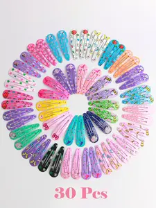 Random Color Cute Butterfly & Fruit & Floral Pattern Hair Clips, Super Cute Clips, Colorful Hair Accessories for Girls, Fashion Hair Accessories for Party, Daily Clothing Decor