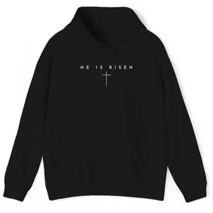 He Is Risen Hoodie, Christian Easter Hoodie for Men and Women
